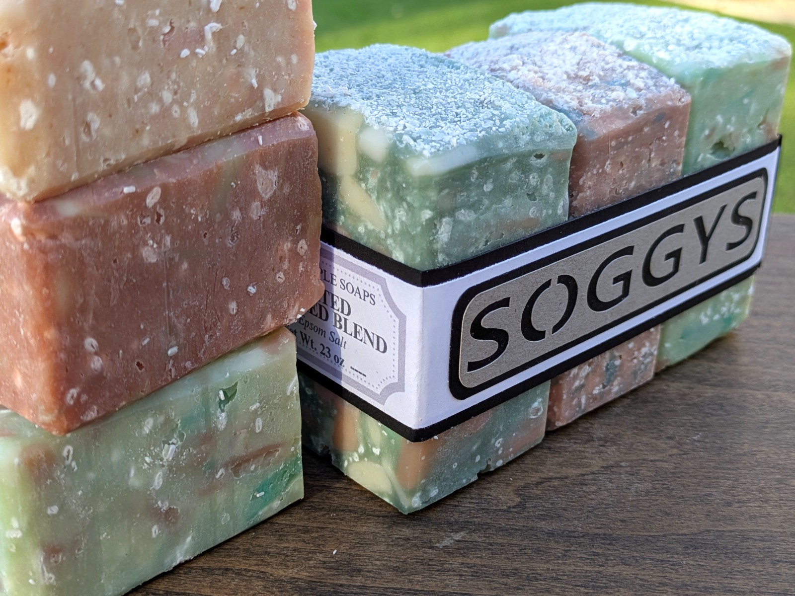 Handmade Soap 3-Bar Set Assorted Reclaimed Blend Surprise Tallow Bars 23 oz