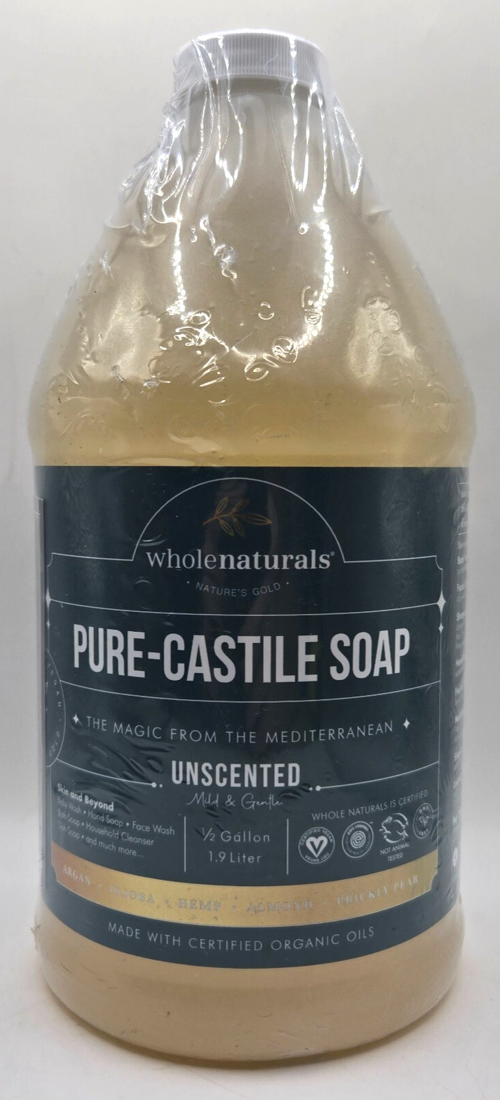 Pure Castile Soap Liquid EWG Verified & Certified Palm Oil Free 64 Fl Oz SEALED