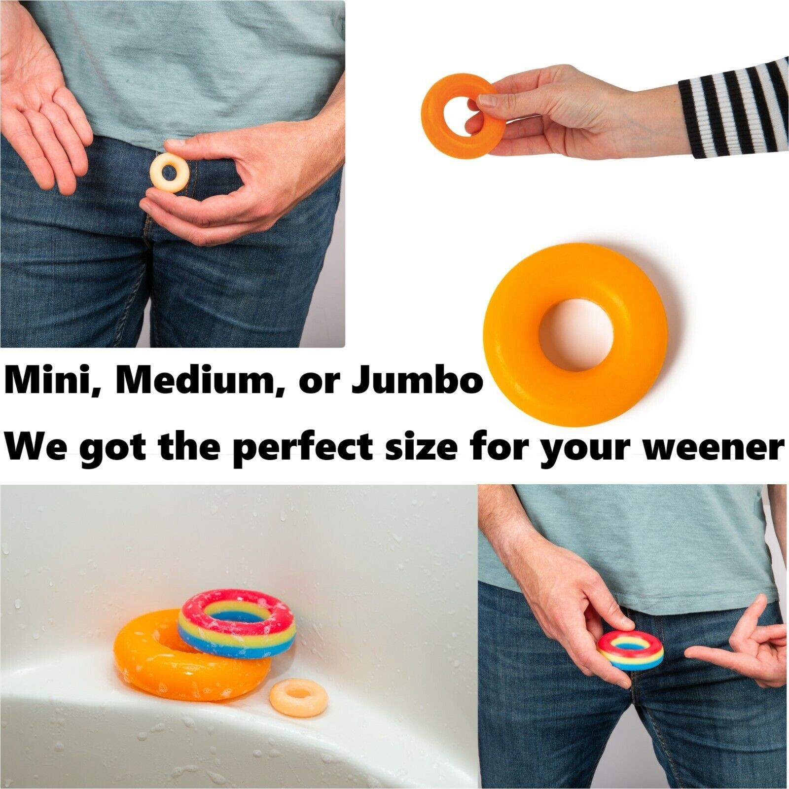 RAINBOW Weener Cleaner Soap Willy Weiner – Joke Gag Gift Party Adult Shower Toy
