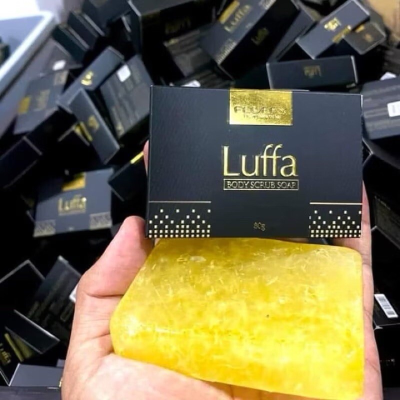 80g Fluffy Luffa Body Scrub Soap Bar Remove Dirt Dead Skin Cells