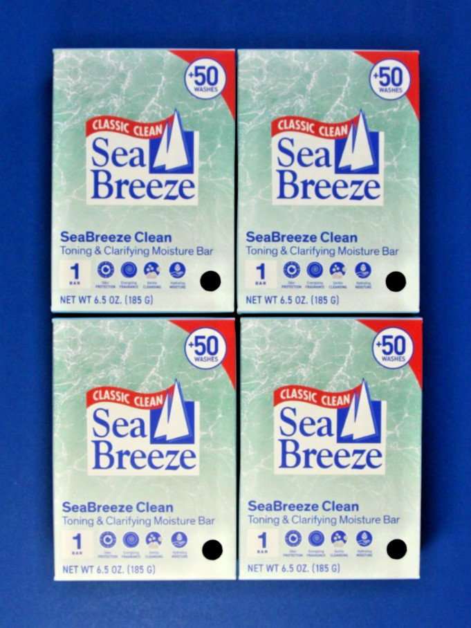 Sea Breeze Classic Clean Toning Clarifying Moisture Bar Soap 6.5oz 4 Pack New
