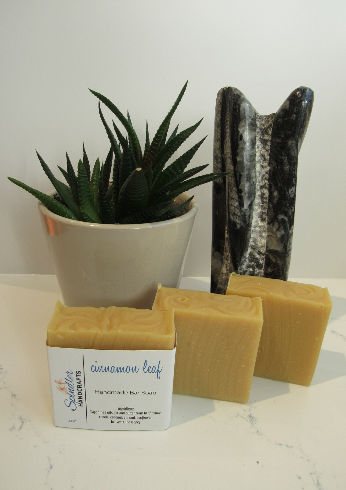 CINNAMON LEAF – Gentle Beef Tallow Handmade – Homemade Bar Soap, wt. 4oz