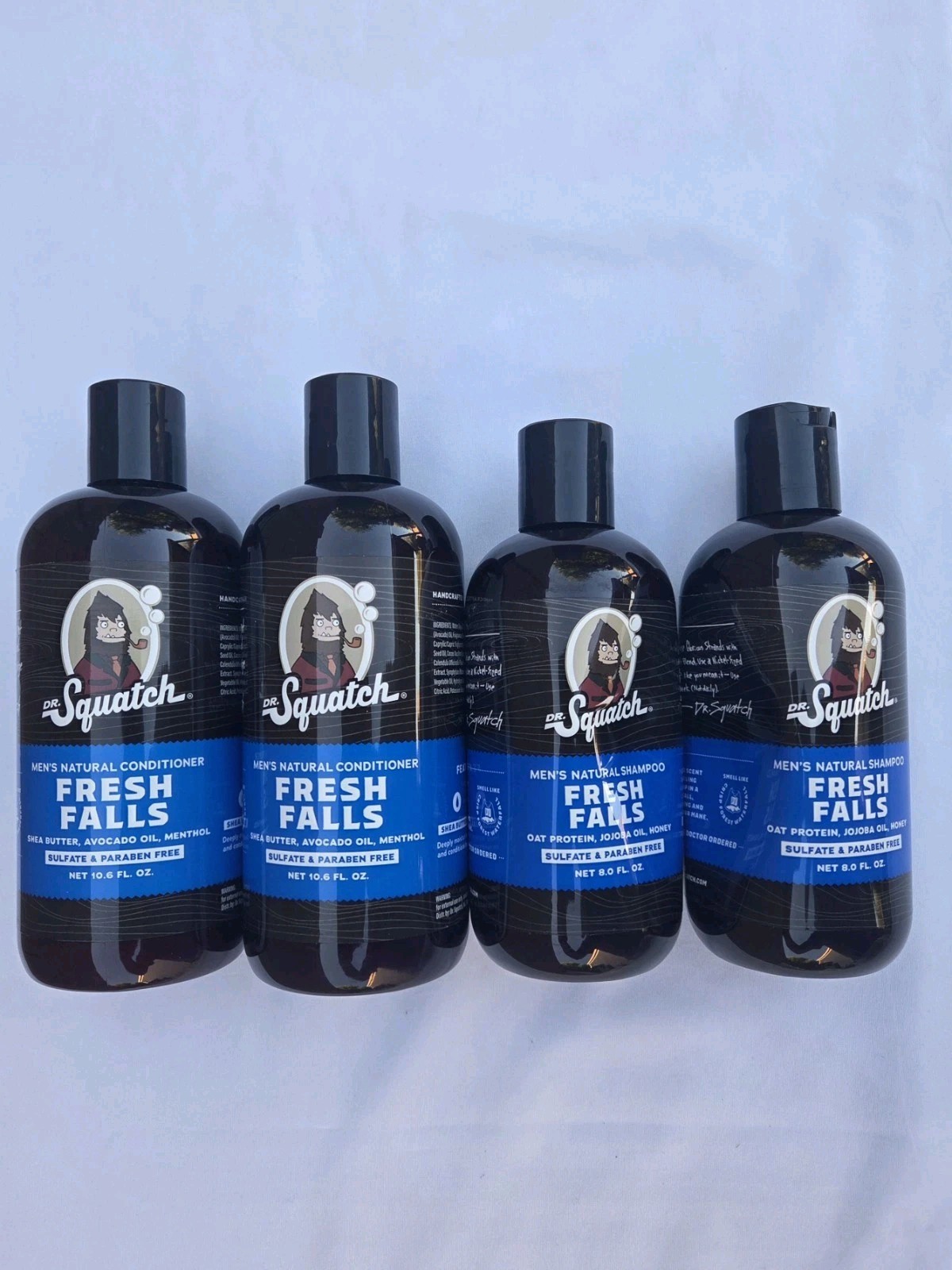 Dr. Squatch Men’s Natural Shampoo 8oz & Conditioner 10.6oz Fresh Falls Set – x2