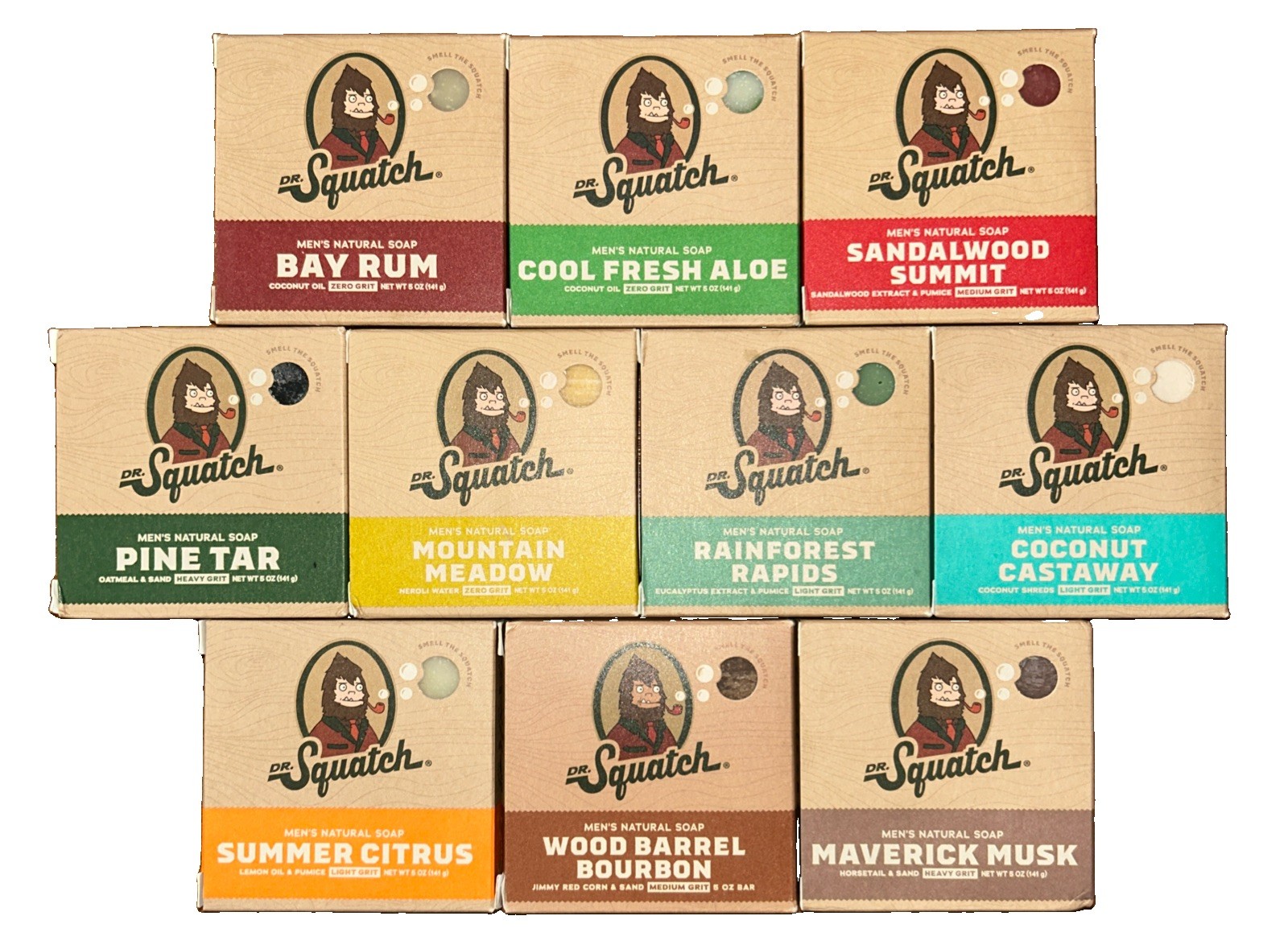 Lot Of 10 Dr. Squatch Mixed Soap Bars **Free Shipping**See Description**