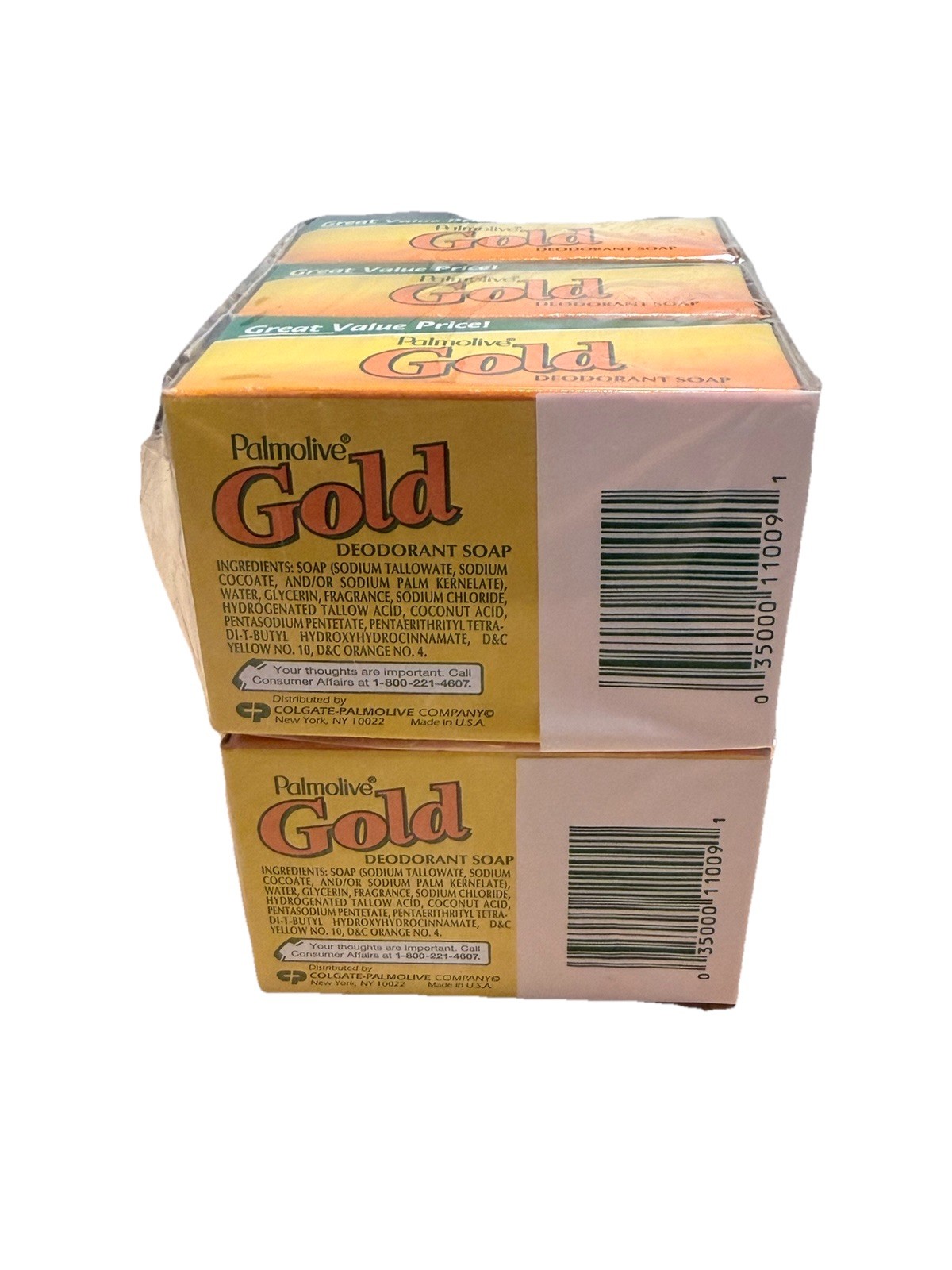 6 Bars Palmolive GOLD Deodorant Soap 3.2oz Boxes 3 Bars Each Sealed