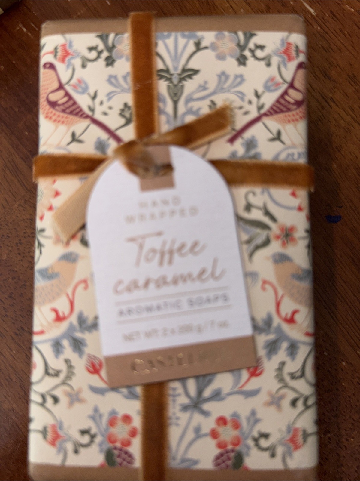 Castelbel Bar Soap 2 Pack Toffee Caramel Scented 7 Oz Wrapped Aromatic Portugal