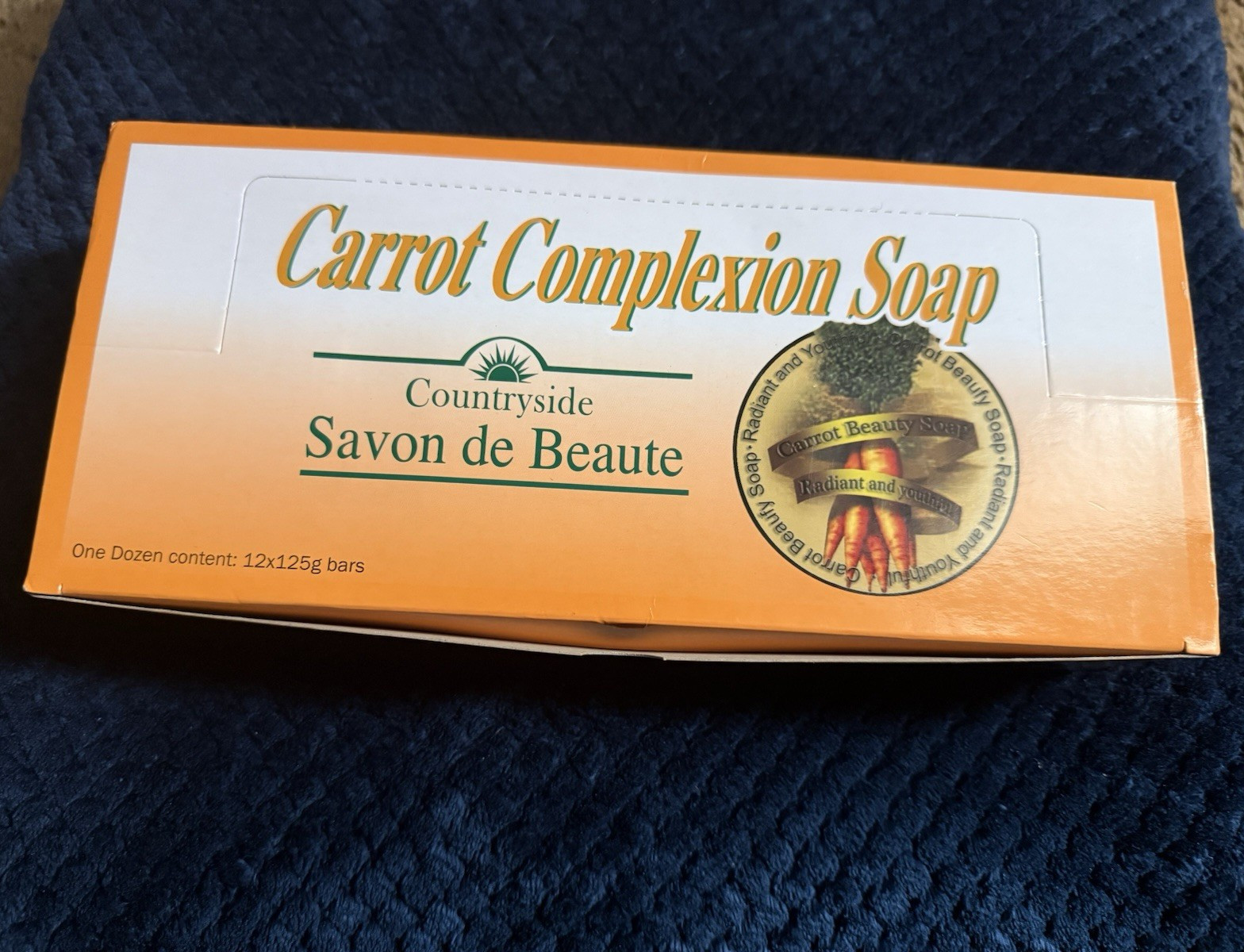 Countryside Carrot Complexion Beauty Soap Bars, 12 x 125g Multipack