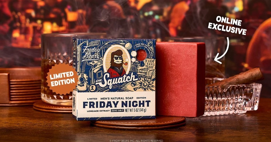 NEW SCENT!! 2 PACK Dr Squatch FRIDAY NIGHT LET’S RIDE Limited Edition Bar!