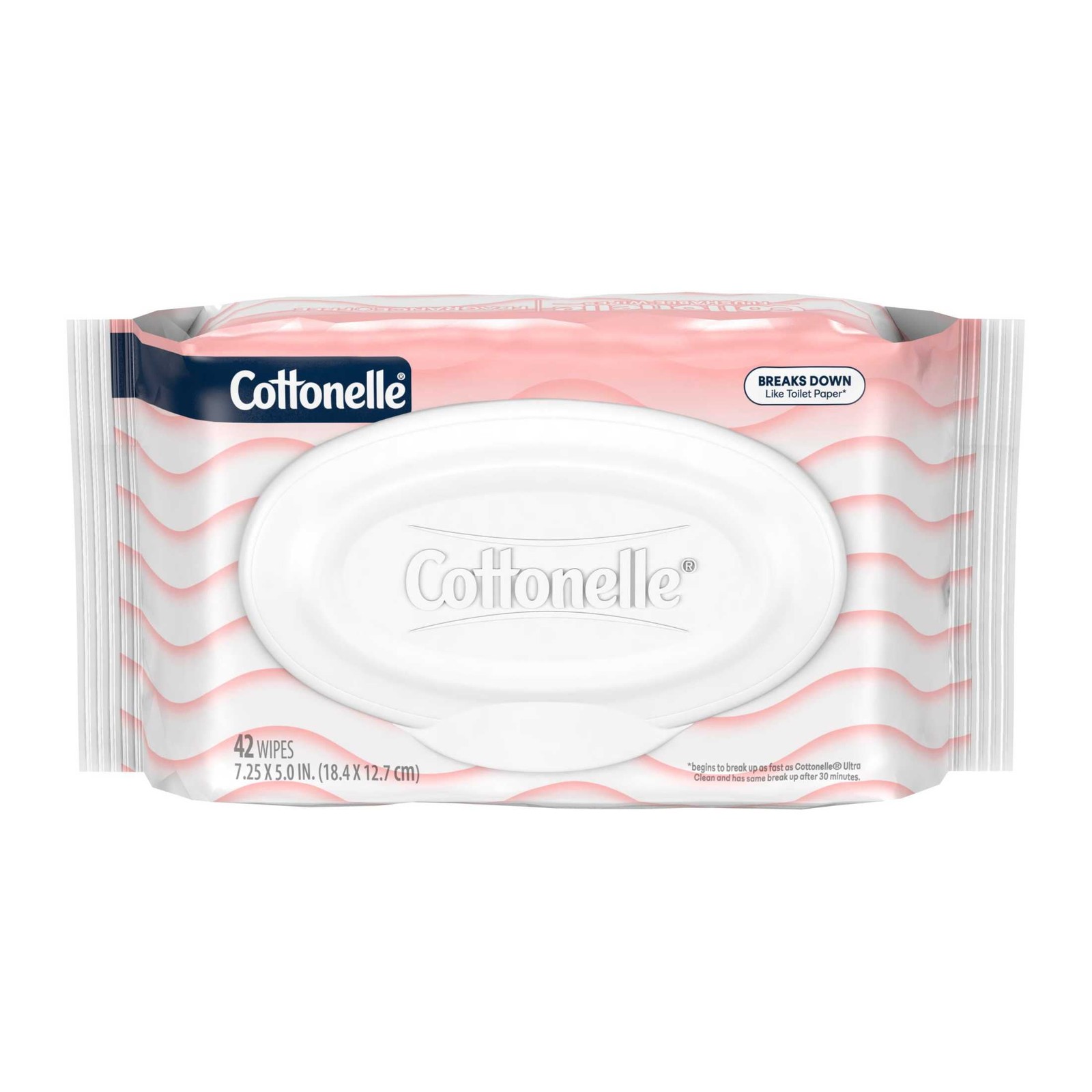 Cottonelle Fragrance Free Flushable Wet Wipes, 4 Flip-Top Packs