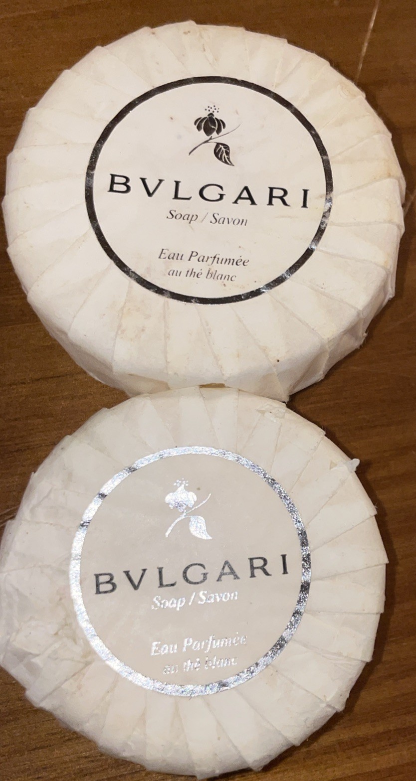 2 Bvlgari Travel Eau Parfumee au the Blanc Soap 2.6oz 1.76oz Italy New