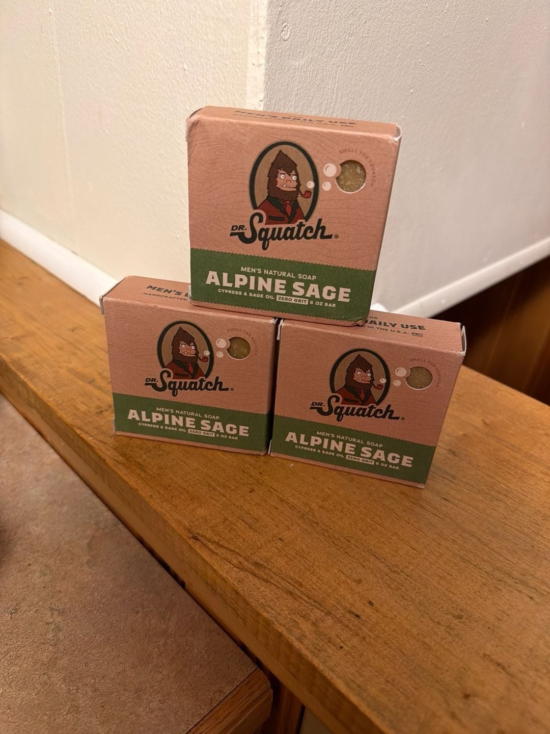 Dr. Squatch Alpine Sage Men’s Natural Soap 5 oz Bar – Pack of 3