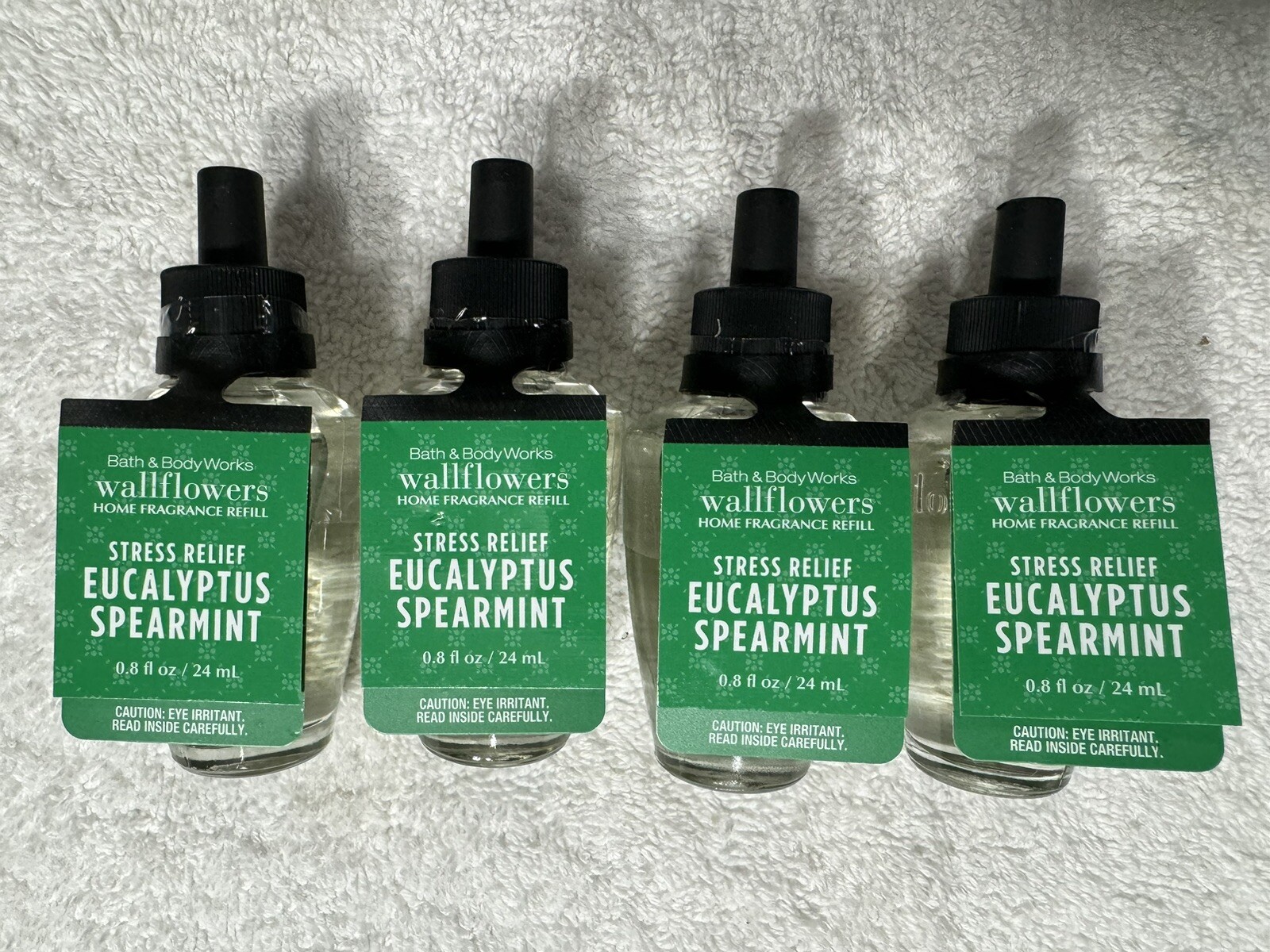 Bath & Body Works Wallflowers NEW Refill Plug-Ins Lot 4 EUCALYPTUS SPEARMINT