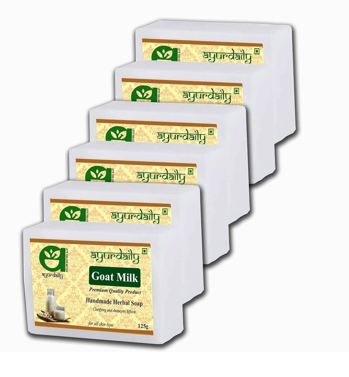Ayurdaily Goat Milk Soap 125gm Each Pack Of 6
