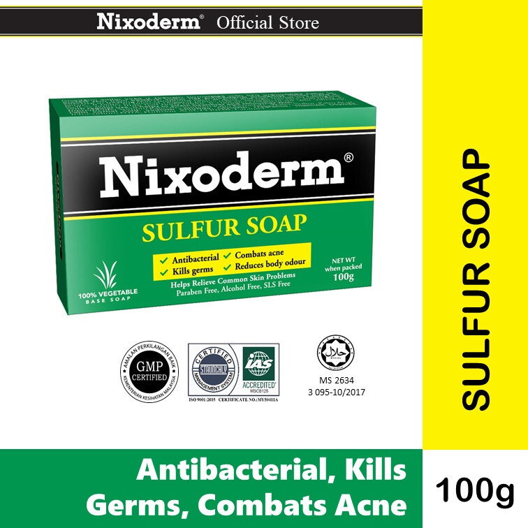Nixoderm Sulfur Soap Helps Relief Common Skin Problems – 1 x 100g