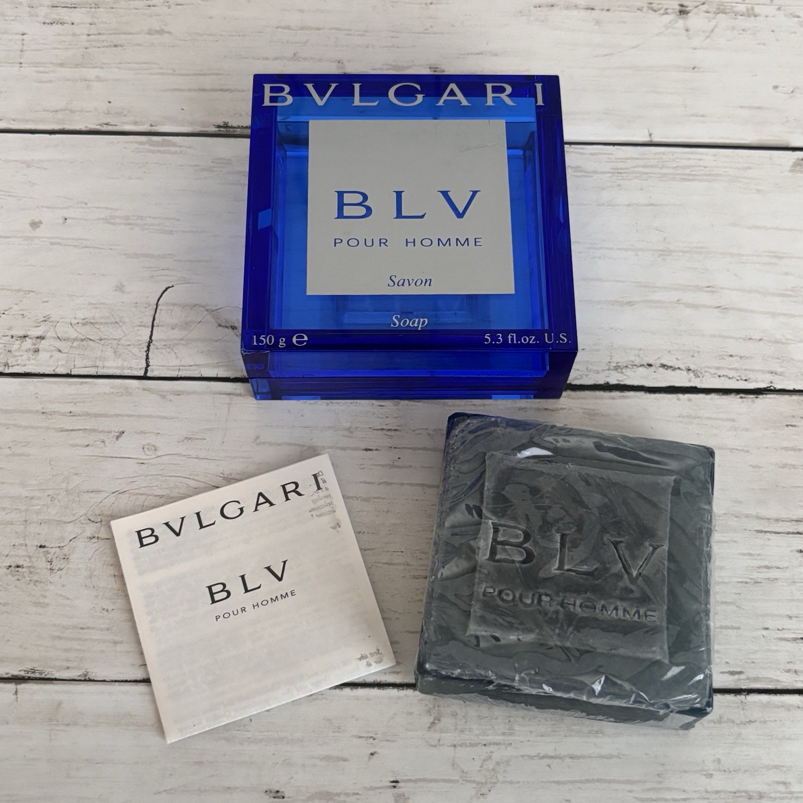 Bvlgari BLV Pour Homme Bar Soap Vintage Discontinued Case/Soap Dish