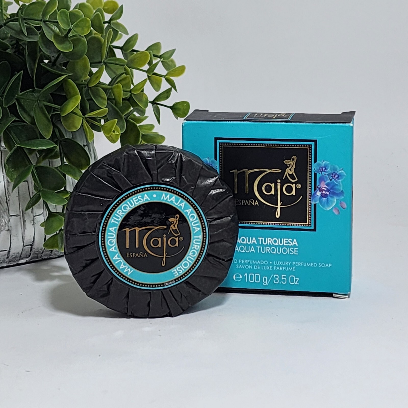 Maja Aqua Turquesa Perfumed Soap Bar Aqua Jabon Perfumado 3.5 oz