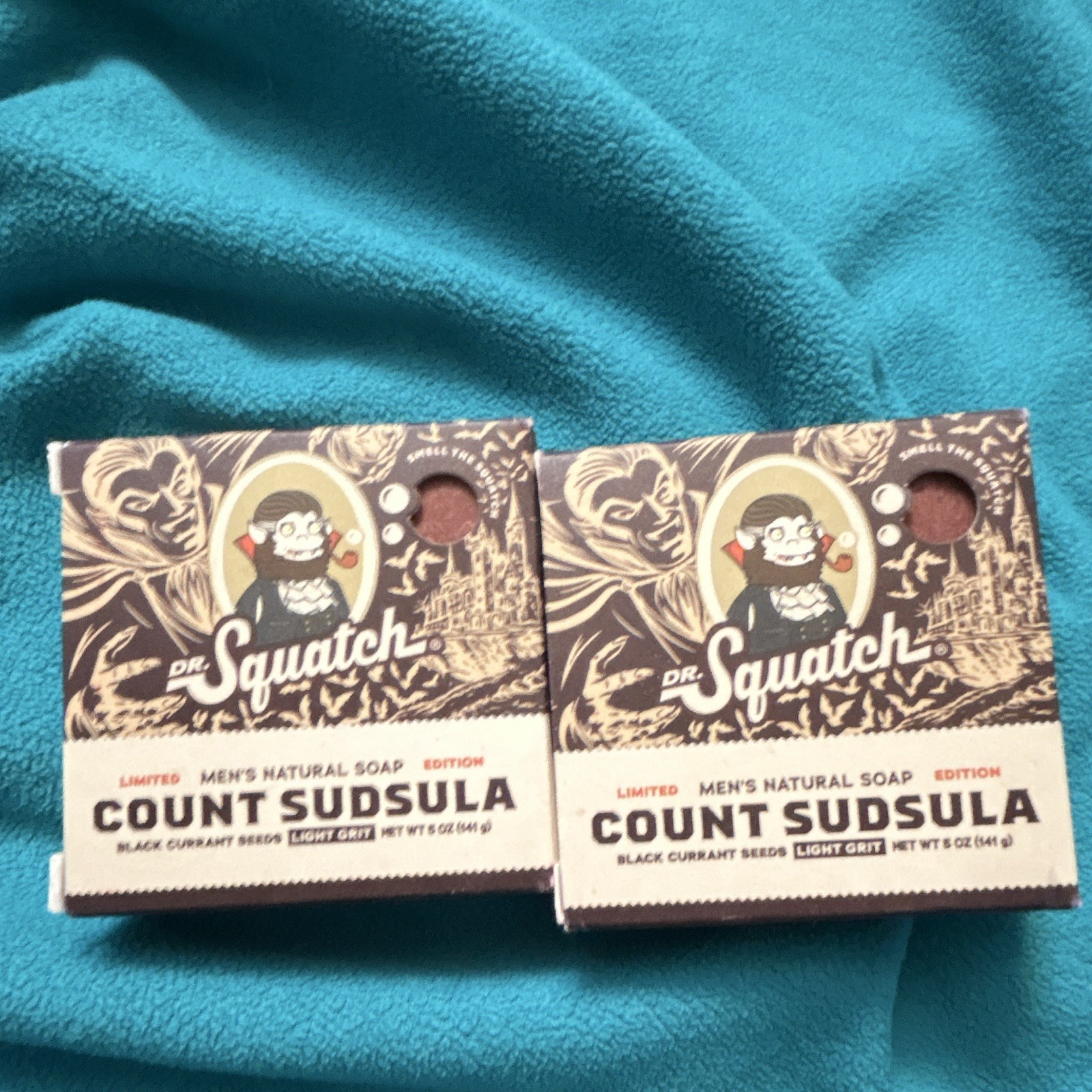 Dr. Squatch Count Sudsula Men’s Bar Soap Black Currant 5oz Lot of 2