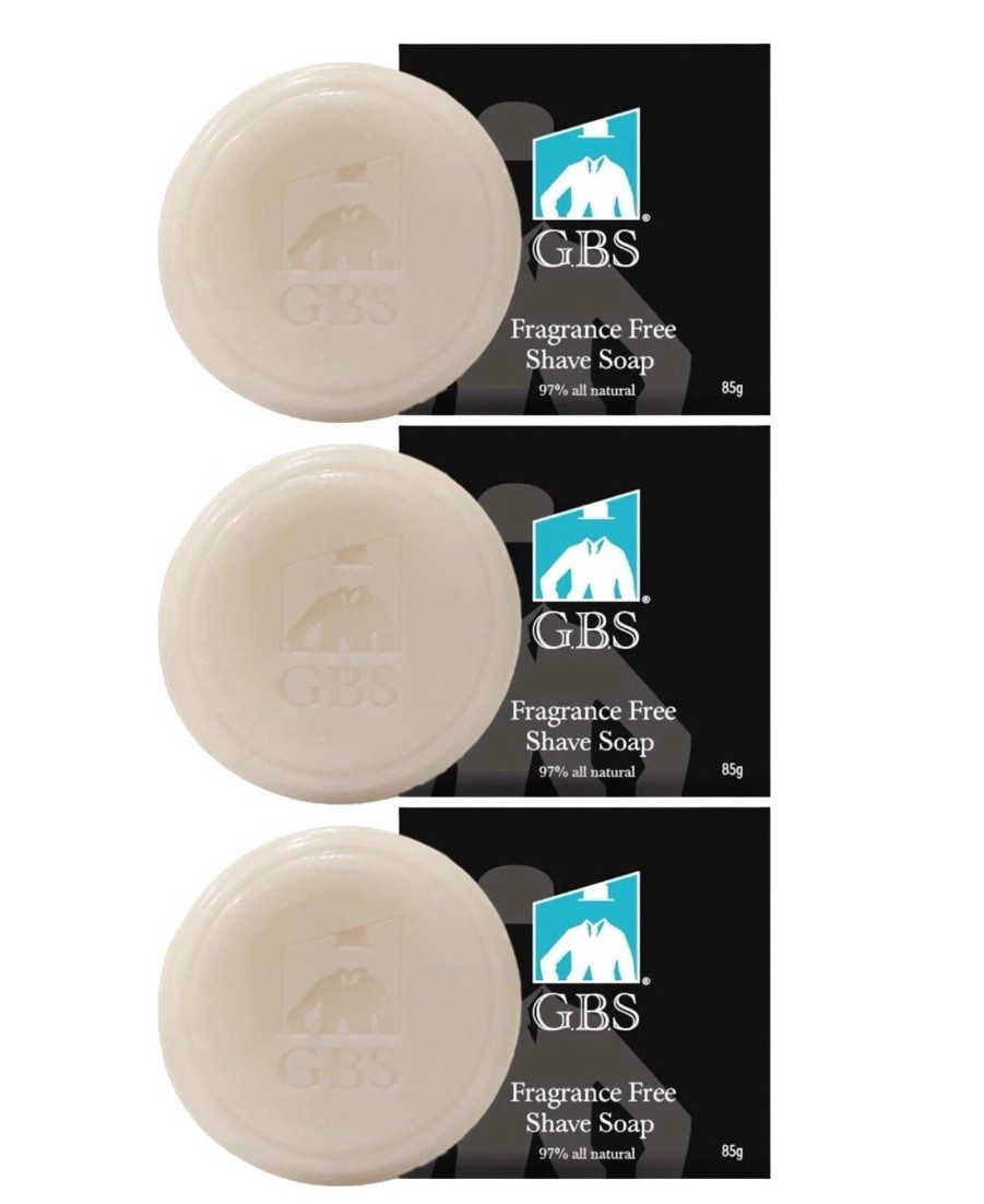 3PC Natural Shave Soap bar Fragrance Free Shaving Soap Shea Butter For Men Women