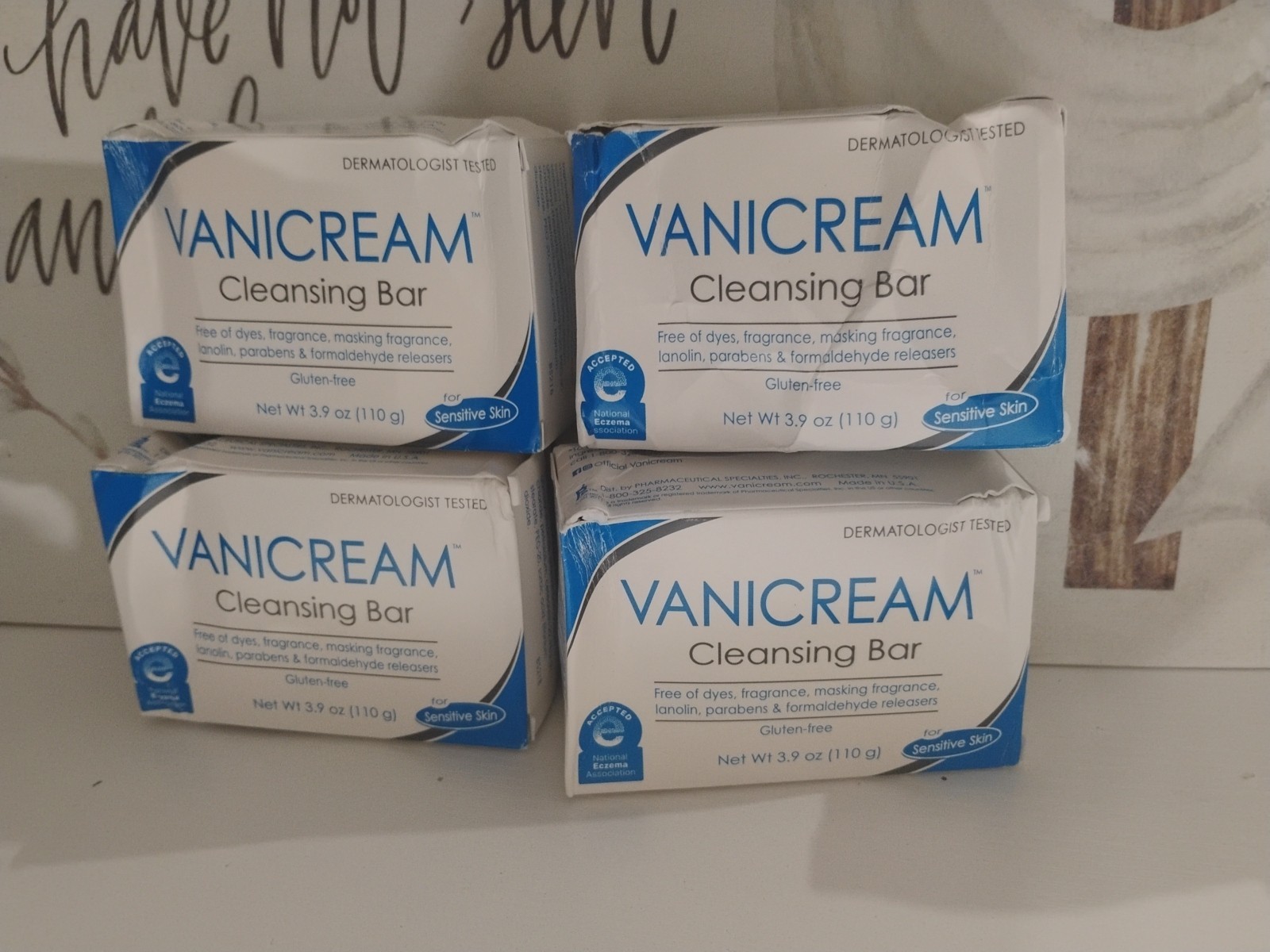 Vanicream Cleansing Bar for Sensitive Skin. 3.9 oz (4 Pack)