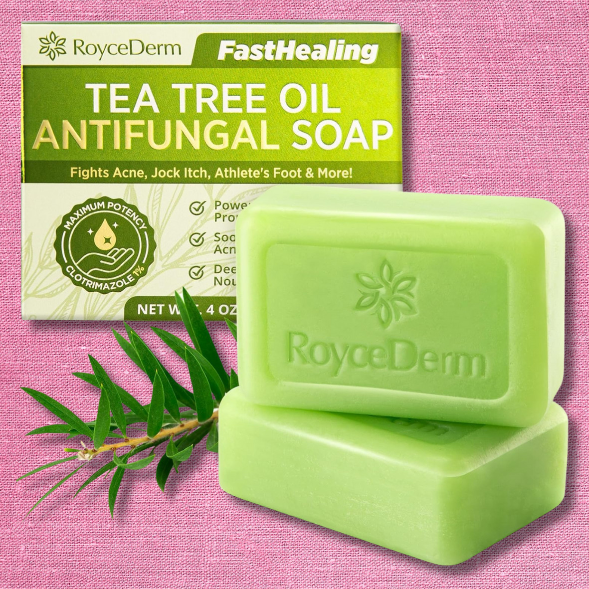 Roycederm Antifungal Antibacterial Tea Tree Soap: Antifungal Antibacterial Treat