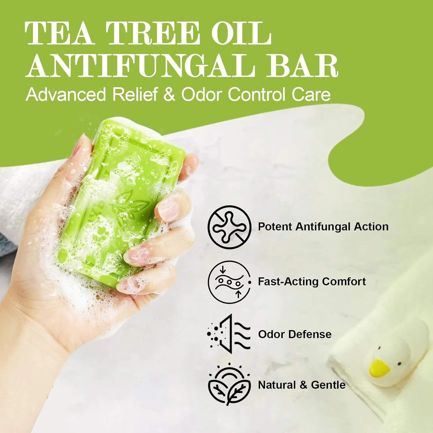 Antifungal Soap-Antibacterial Soap Bar with Tea Tree Oil- Body & Face Wash