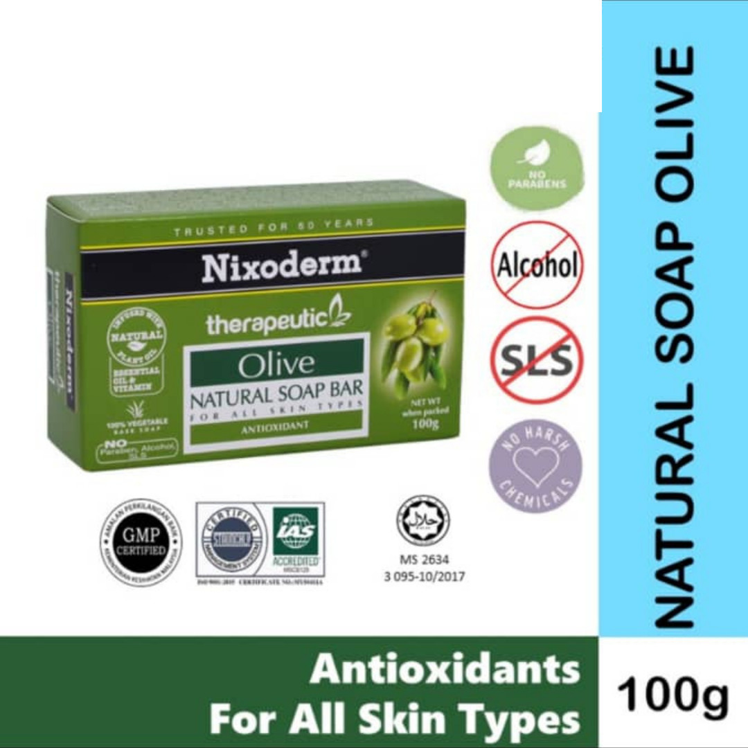 Nixoderm Natural Soap Olive (100g) x8pcs