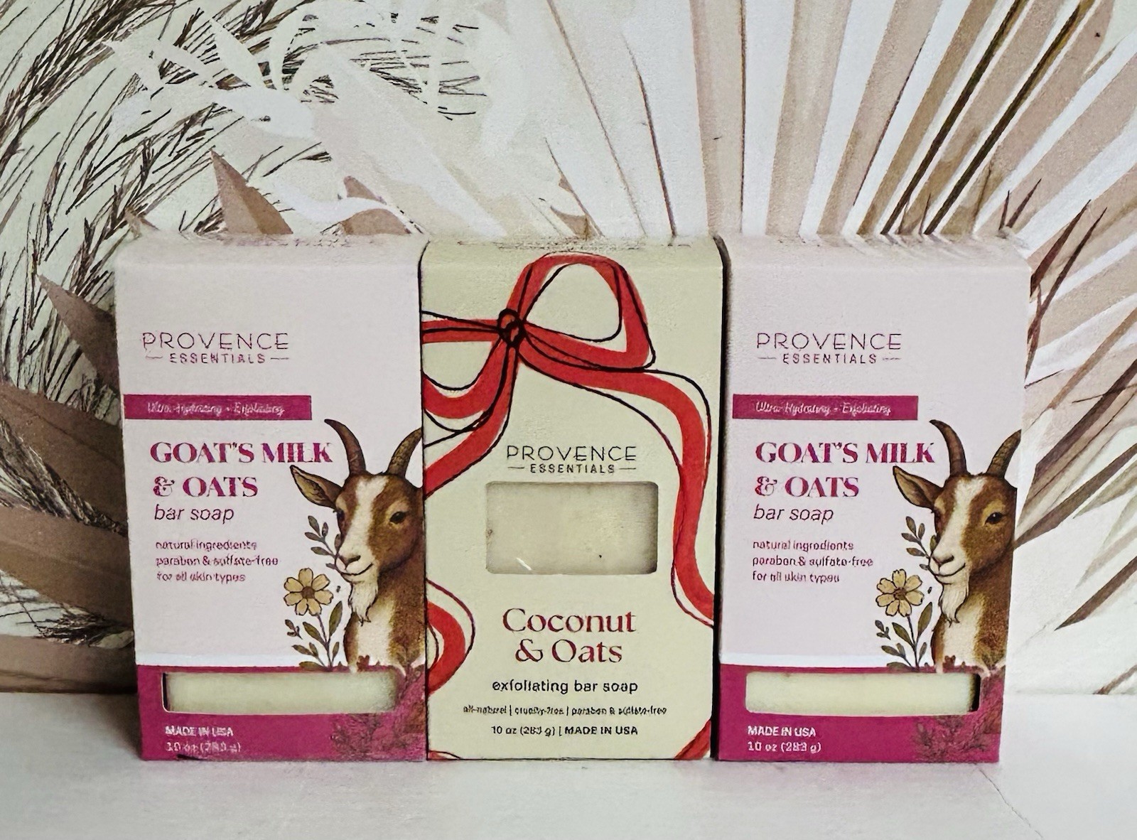 3-Pack Provence Essentials ~ Coconut Oat & Goat’s Milk Oats Bar Soap 10 oz Each