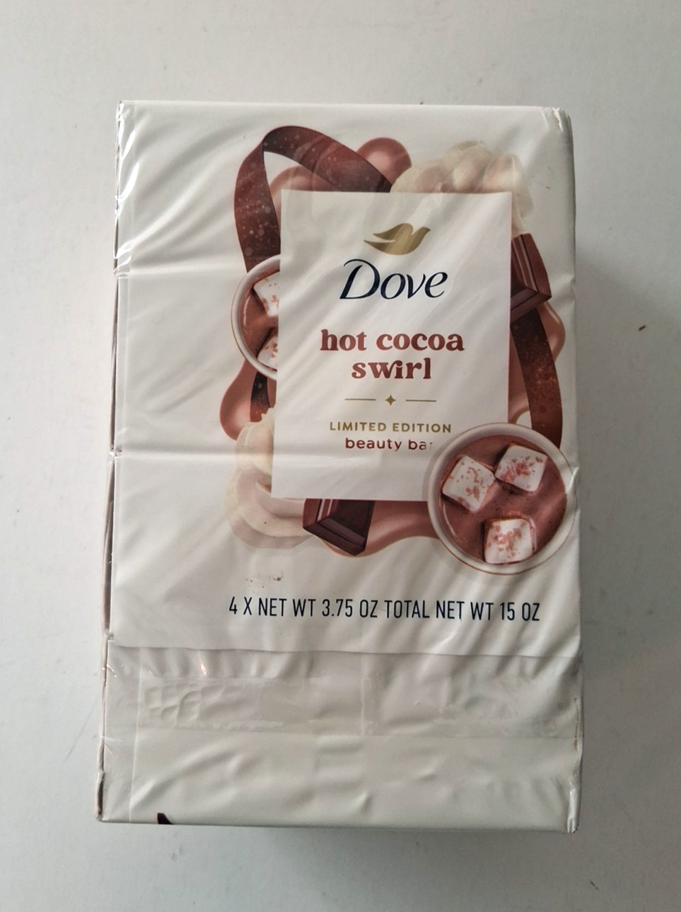 Dove Beauty Limited Edition Holiday Treat Bar Soaps – Hot Cocoa Swirl – 15oz/4pk