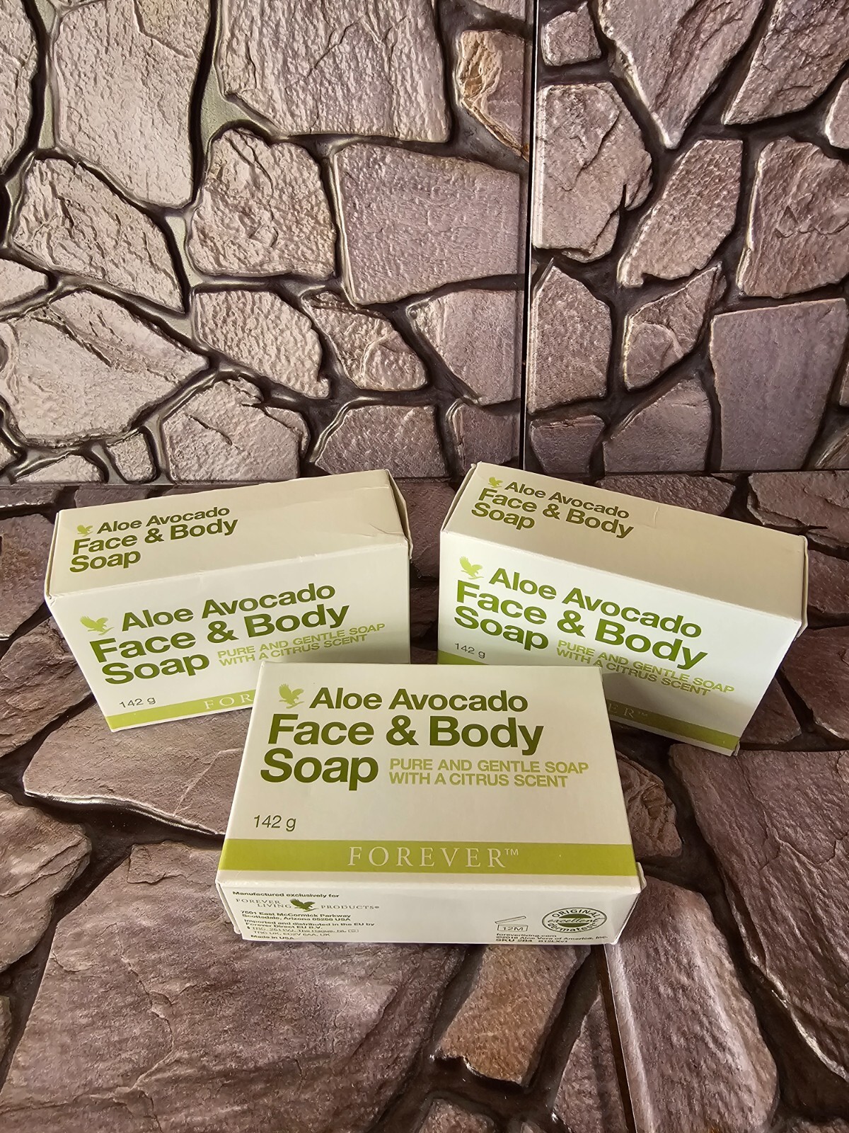 Forever Aloe Avocado Face & Body Soap, Pack of 3- Free Shipping