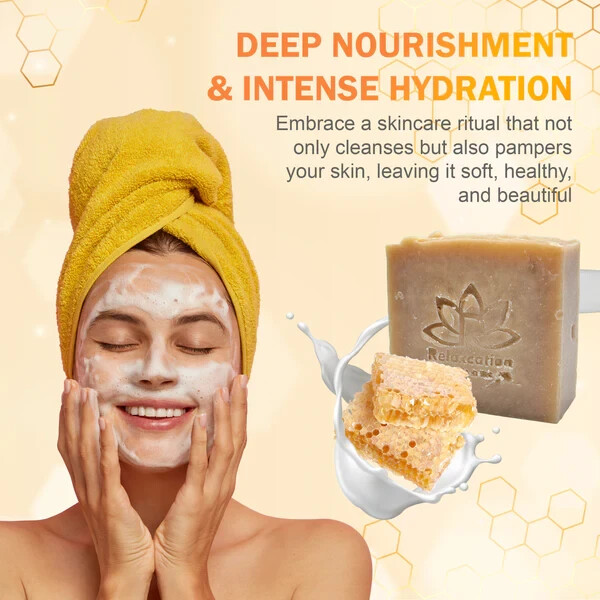 1 Natural Cold Process Soap Bar Goat Milk and Honey – Square