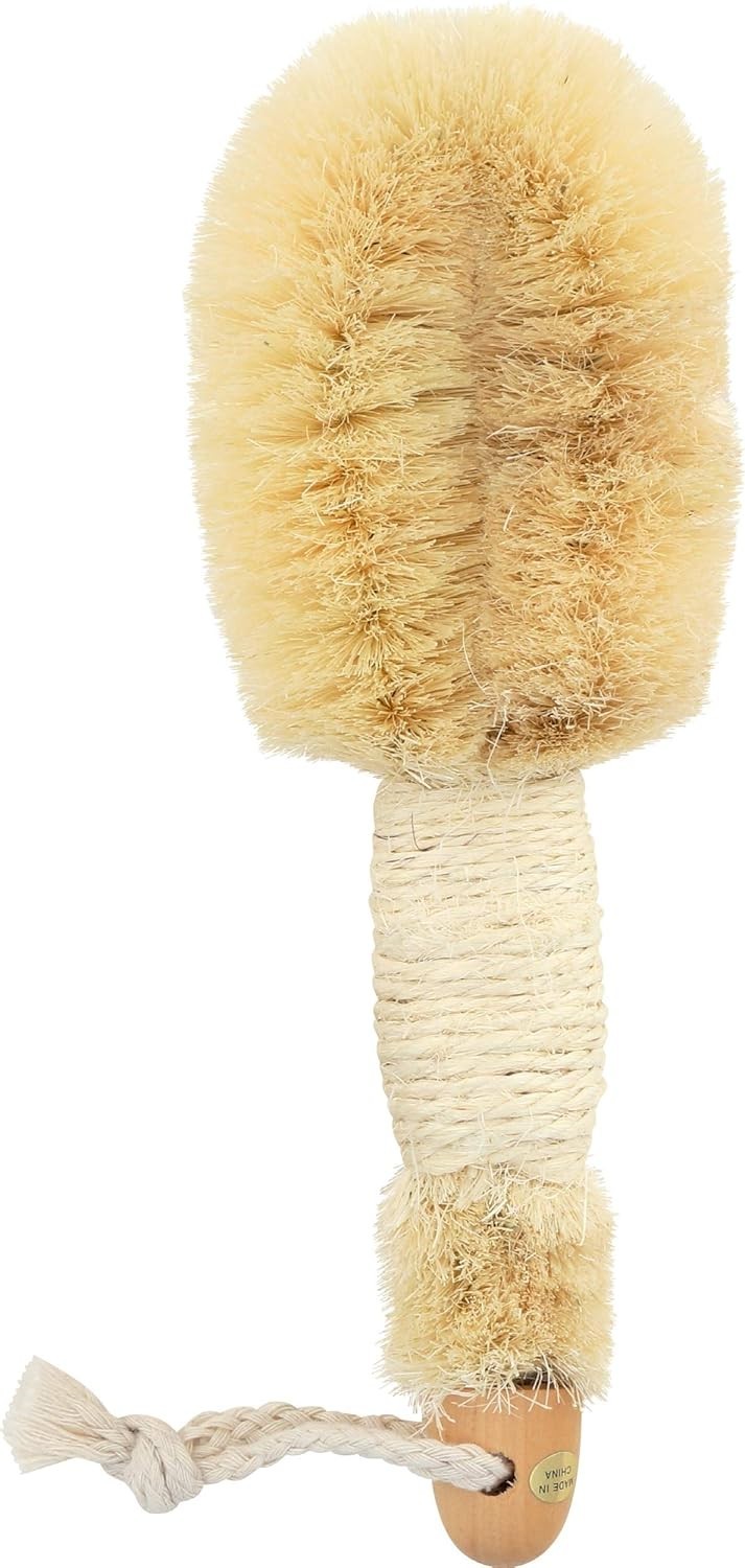Sisal Bath Brush for Shower – 9 in – Traditional Japanese-Style Loofah Brush for
