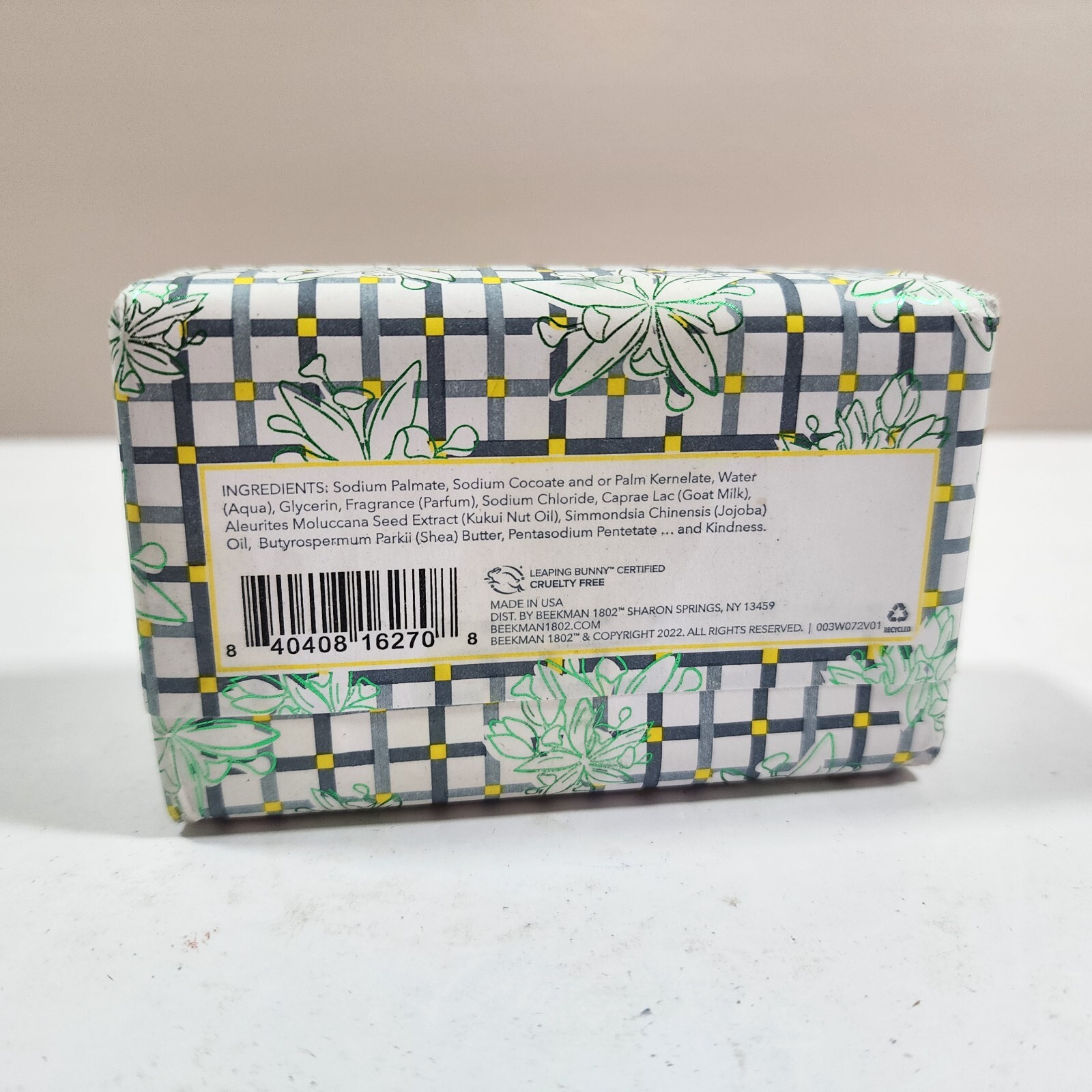 BEEKMAN 1802 Sparkling Honeysuckle Goat Milk Bar Soap 255g Jumbo Sealed NEW