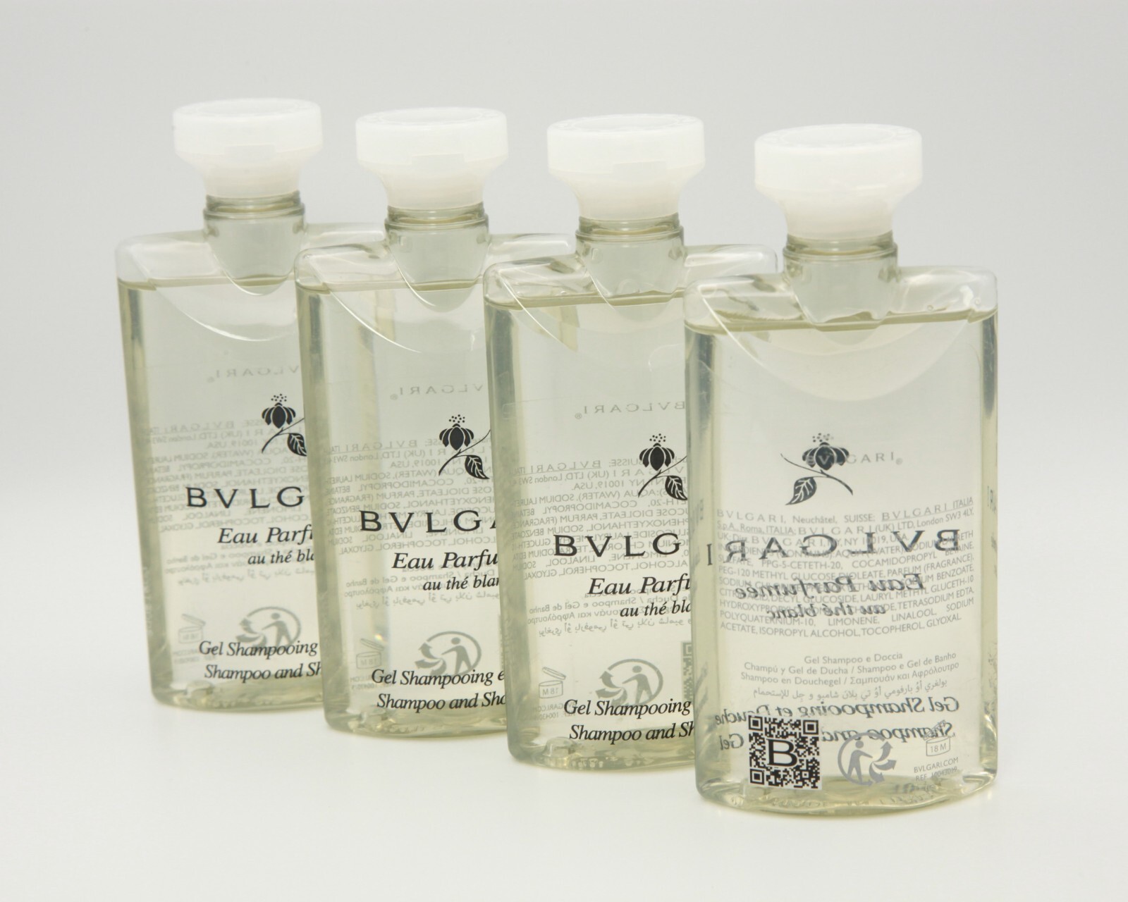 BVLGARI au thé Blanc ( White Tea) Shampoo & Shower Gel-2.5 Fl oz/75mL Pack Of 16