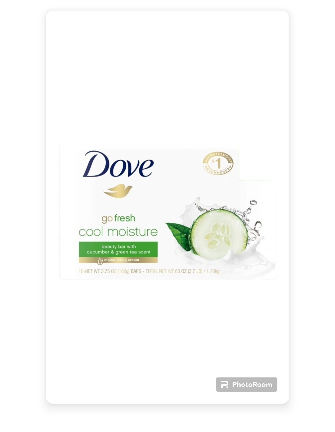 Dove Go Fresh Beauty Bar, Cool Moisture (3.75 oz 16 ct)