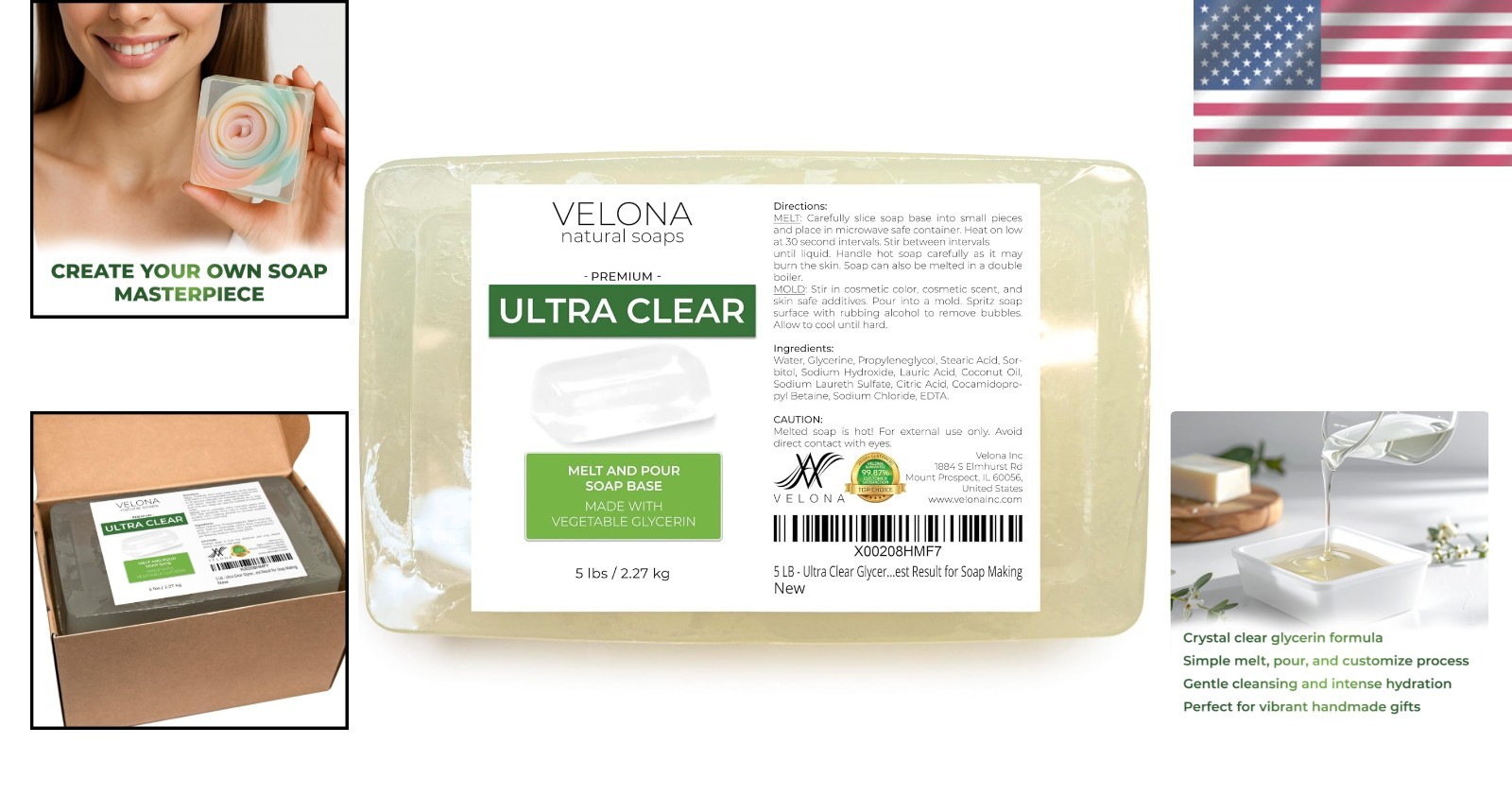 Ultra Clear Glycerin Soap Base – 5 lb