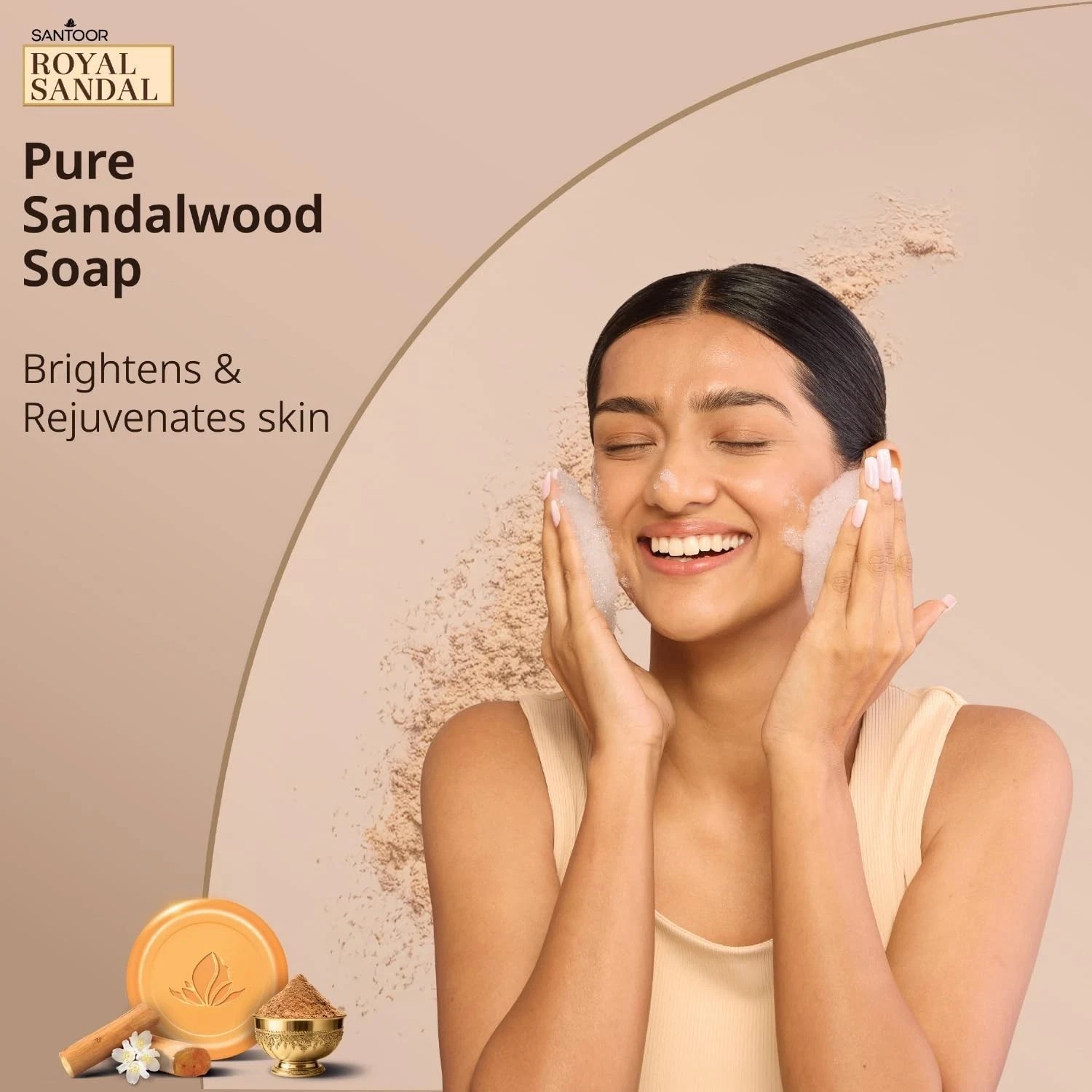 Santoor Royal Sandal Detan Pack 3 Soaps + Free Serum + Free Face Pack