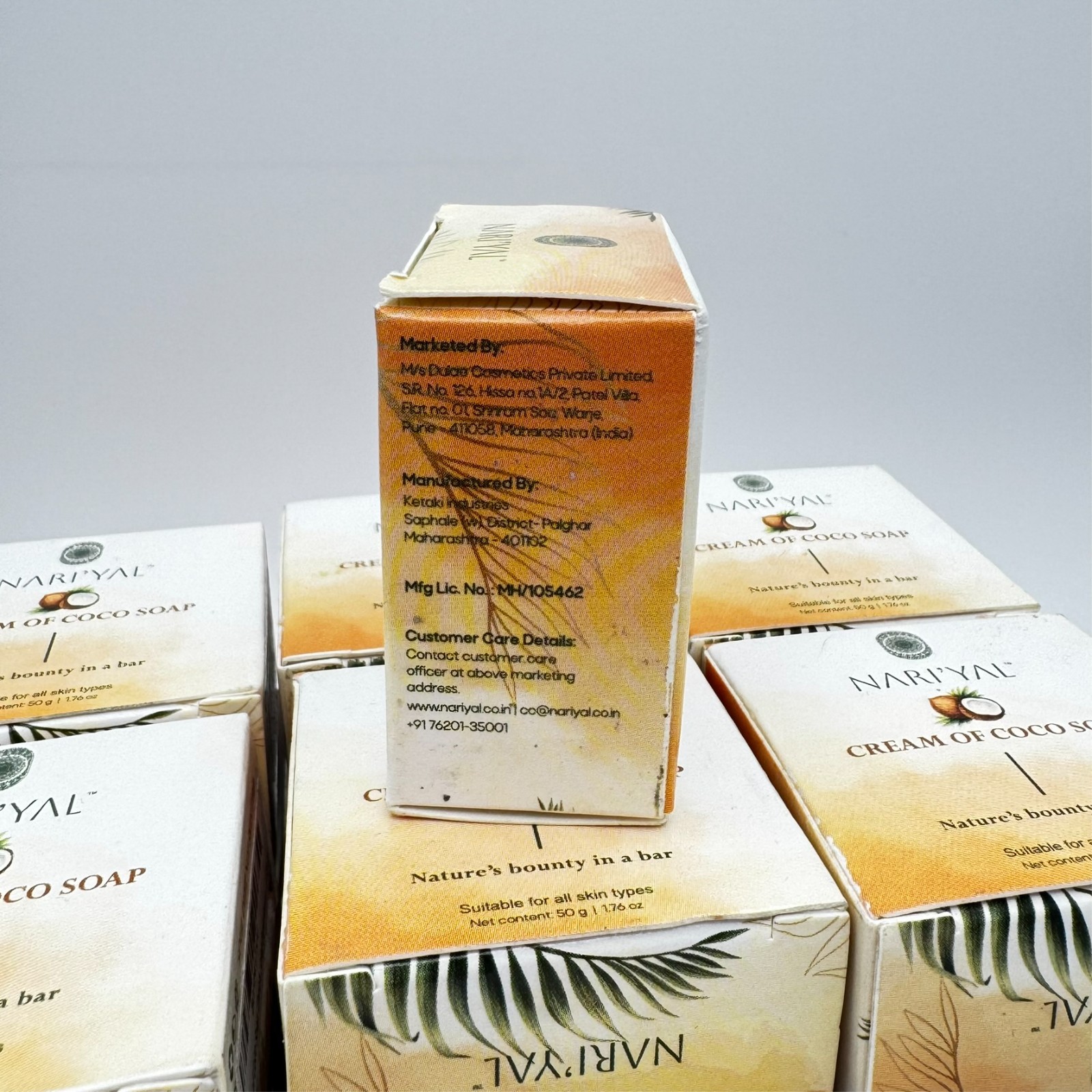 35x NARI’YAL Cream Of Coco Soap Herbal Bathing Body Soap for Brightening 1.76 oz