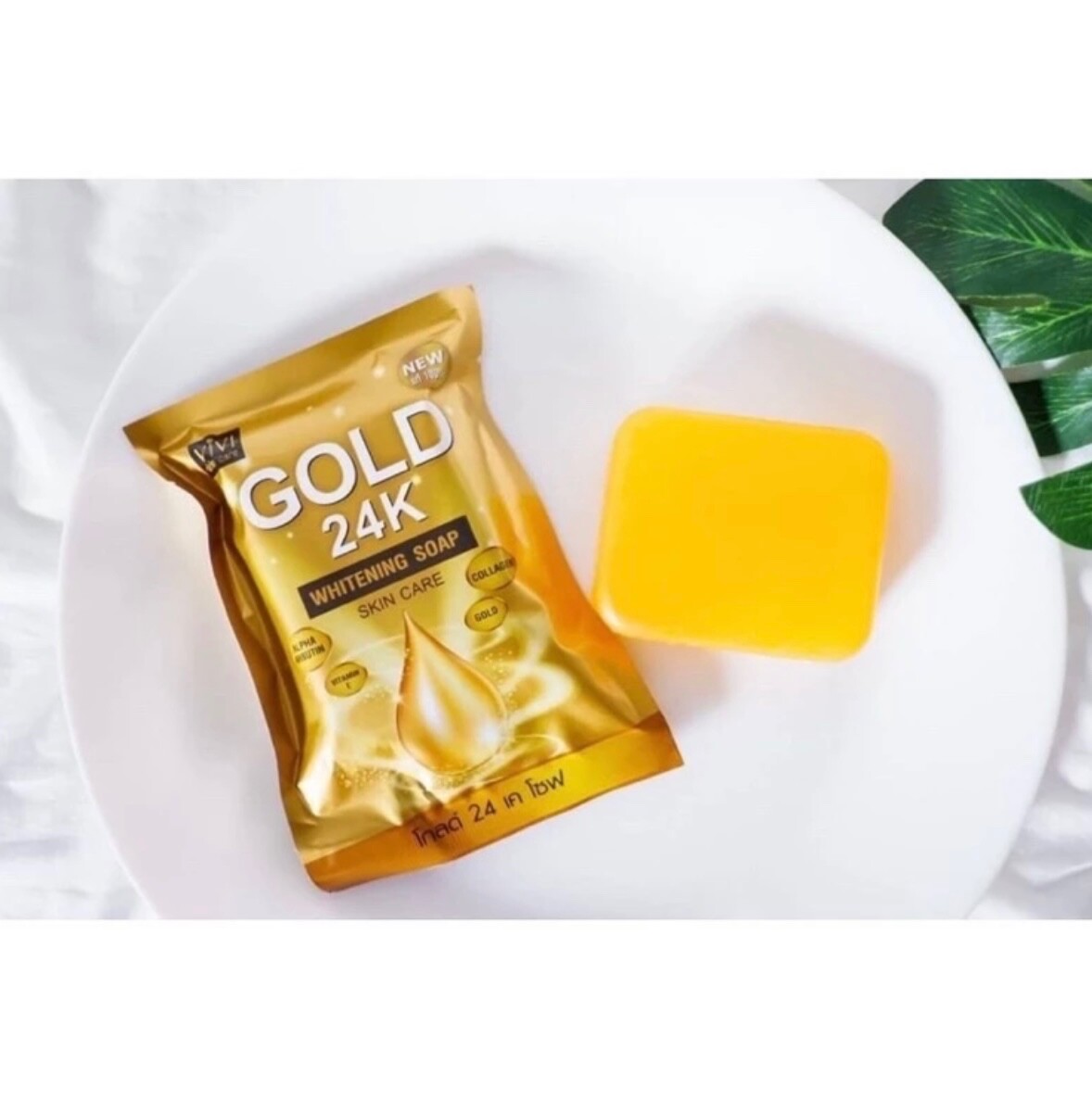 VIVI Gold 24K Whitening Soap Collagen 3x80g Nourish Moisture Face Body Skin Care