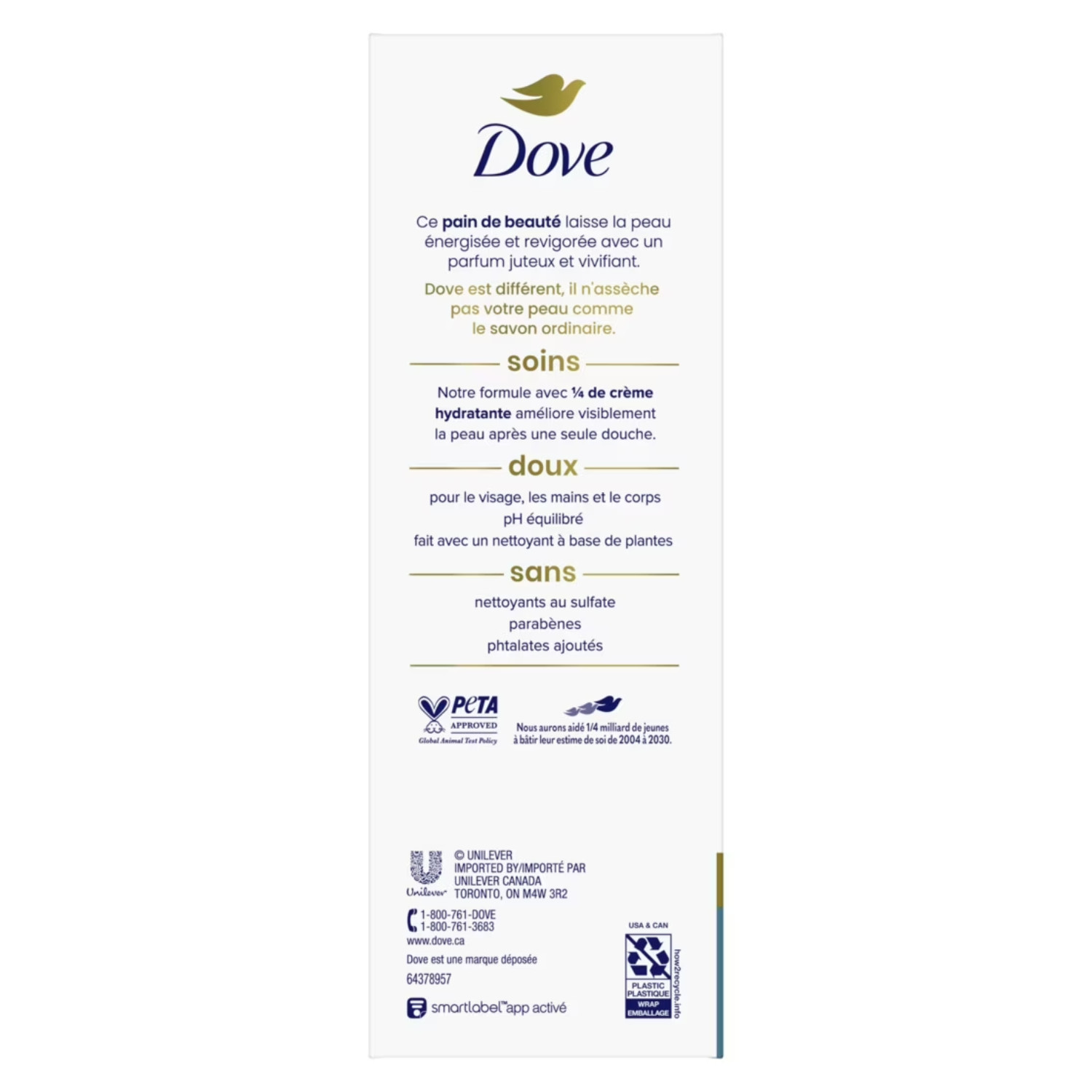 Dove Awakening Gentle Beauty Bar Soap All Skin Type, Pear and Aloe, 3.75oz, 24CT