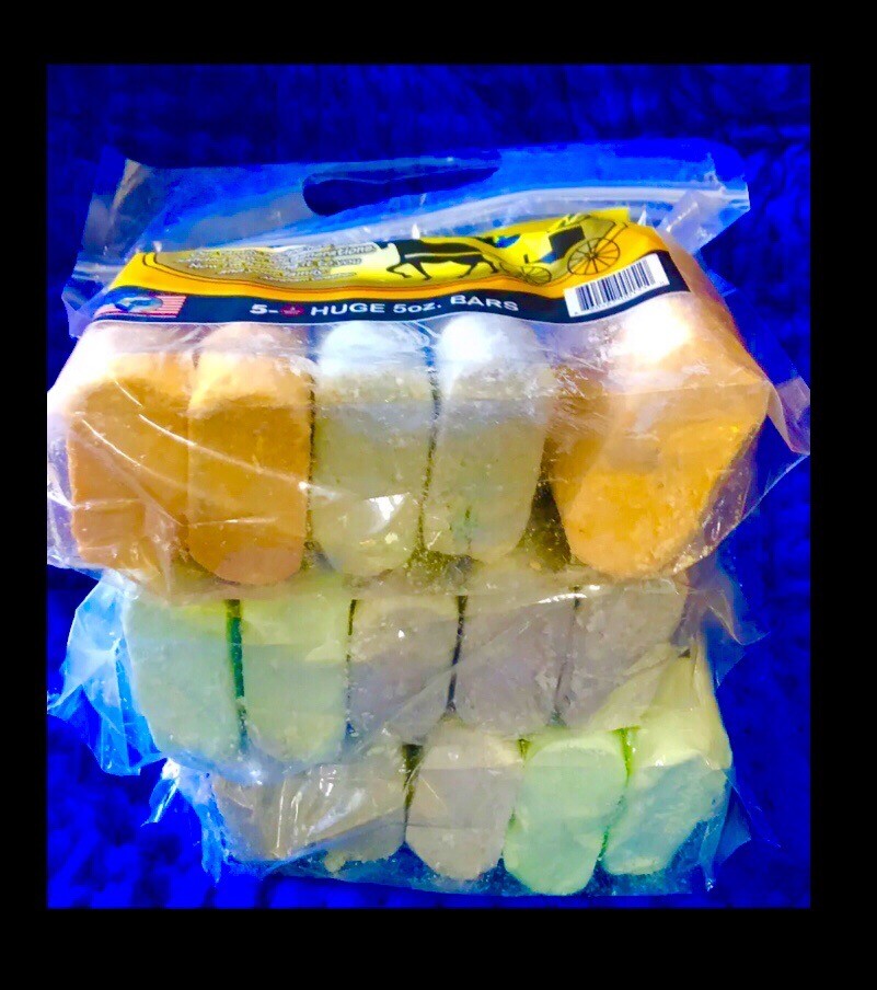 *Amish Farm Worlds Best Quality Bar Soap (Pack of 5) each Bar Is 3”x3”x1.25”