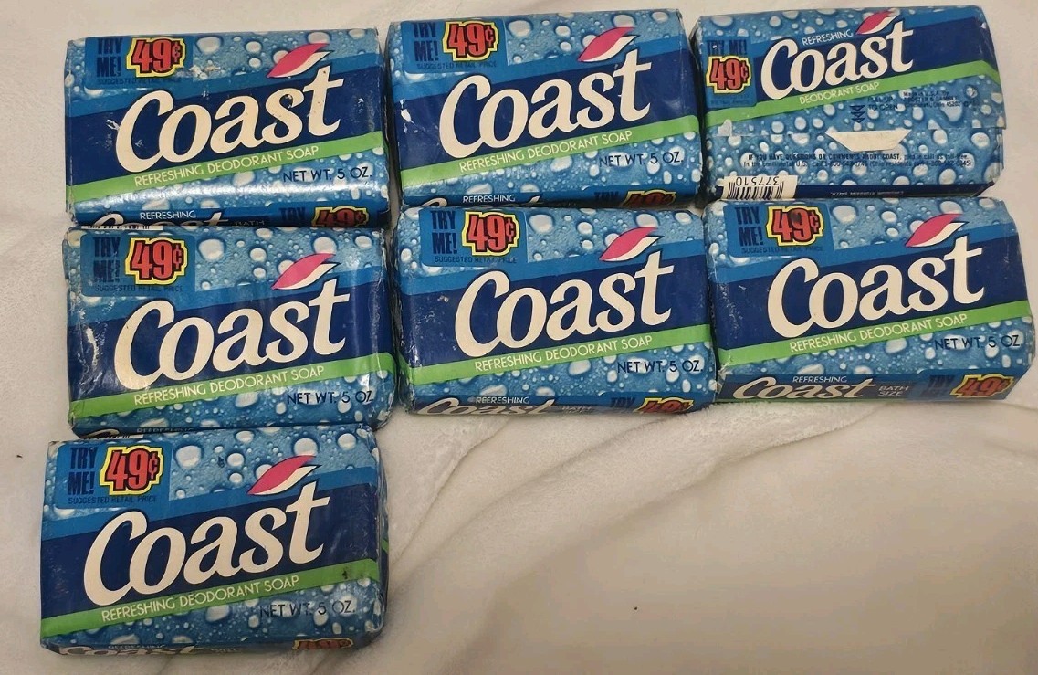 7x Coast Deodorant Bar Soap Vintage 5 Oz Refreshing New Late 70s-80s
