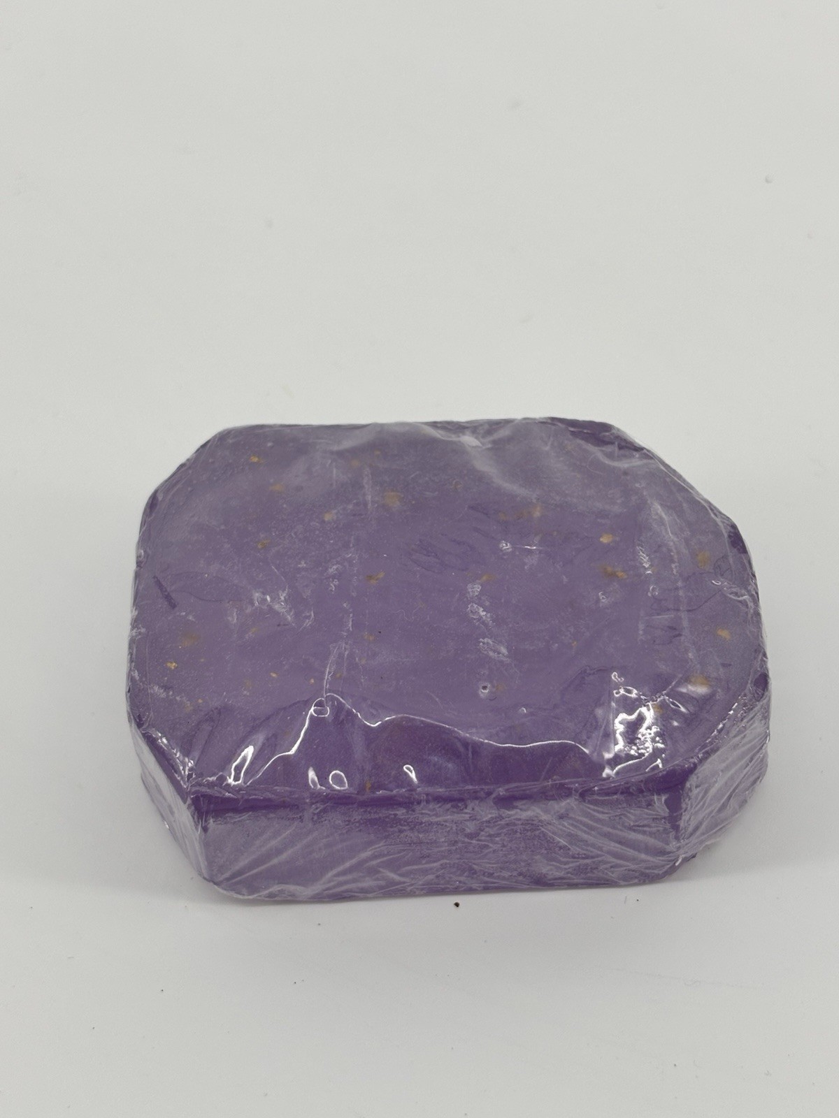 Lavender Color Soap Bar With Bits Of Loofah Hand Made Looks Like AmethystCrystal