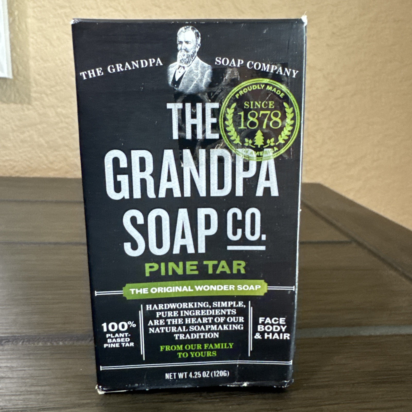 Pine Tar Bar Soap by The Grandpa Soap Company (4.25oz) The Original Wonder Soap