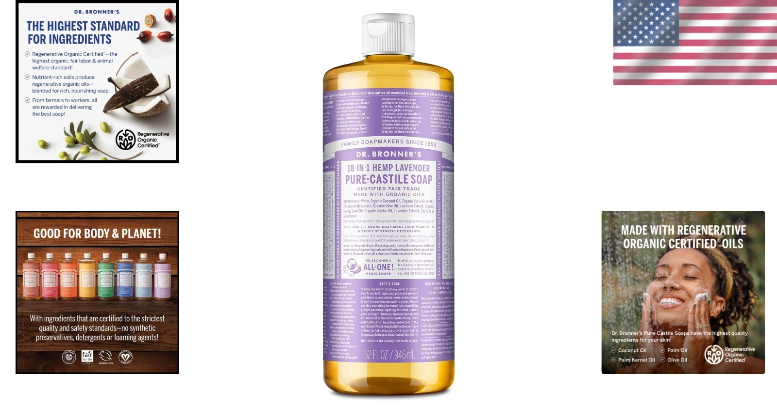 All-Natural Lavender Body Wash – Concentrated Castile Soap for Hands & Face