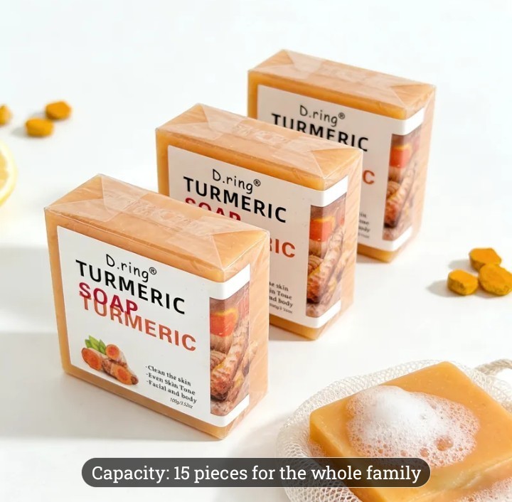 D.ring Turmeric Moisturizing & Even Skin Tone Bar Soap Set, 15 Pack