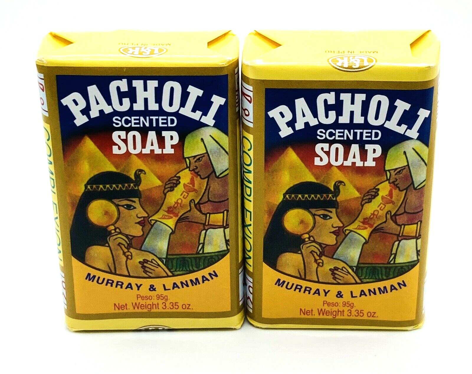 2 Pack Patchouli Fragrance Soap Bars by Murray & Lanman 3.35 oz Each