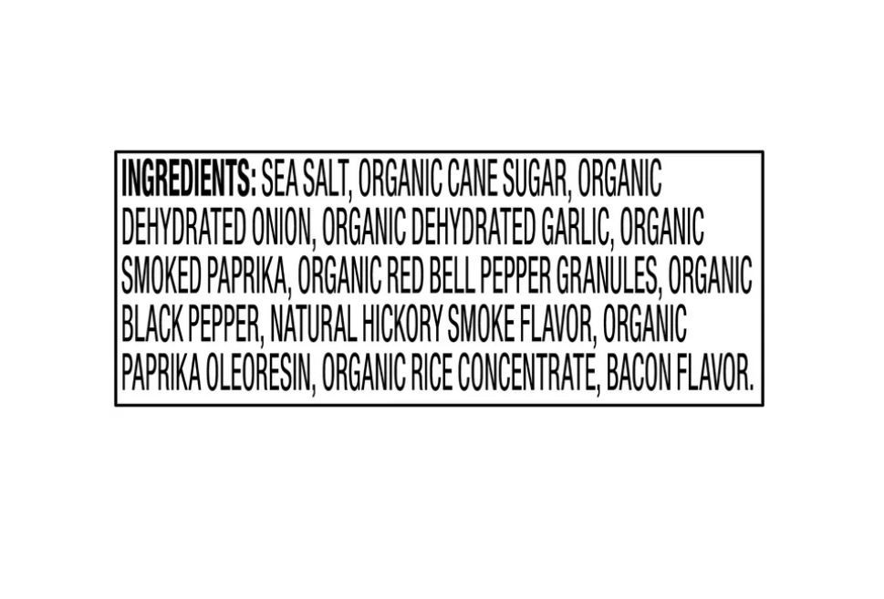 Organic Bacon Flavored Sea Salt Gourmet Seasoning for Cooking 5.3 oz 2 Pack