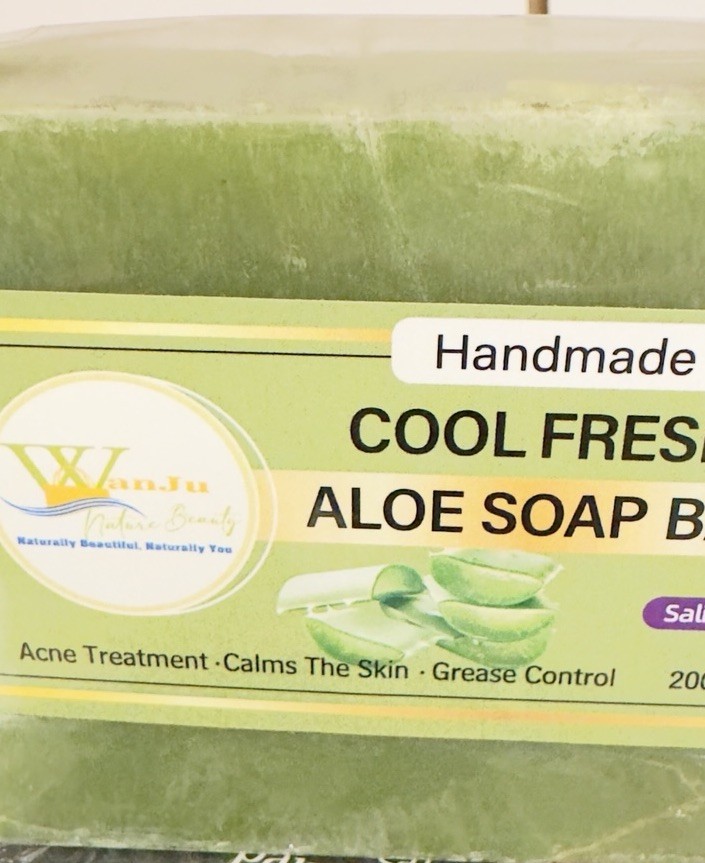 Handmade Cool Fresh Aloe Acne Soap