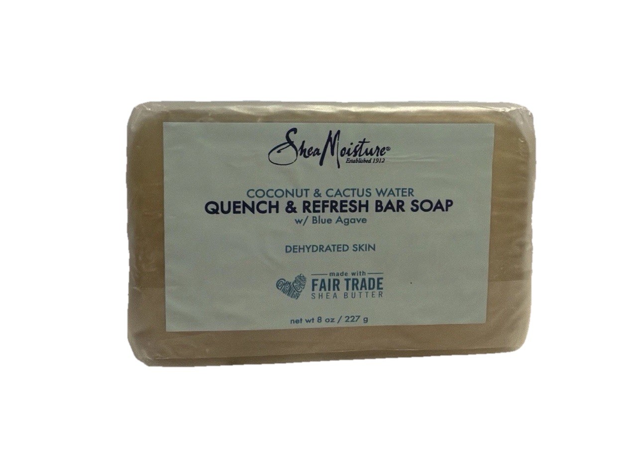 Shea Moisture Coconut & Cactus Water Quench & Refresh Bar Soap w Blue Agave 8 oz