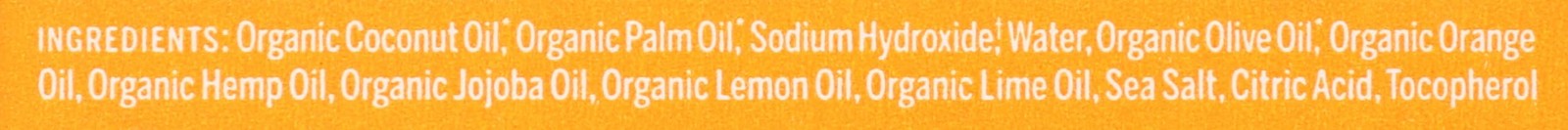 Dr Bronner’s All One Hemp Citrus Orange Pure Castile Bar Soap 5 Oz Vegan Organic